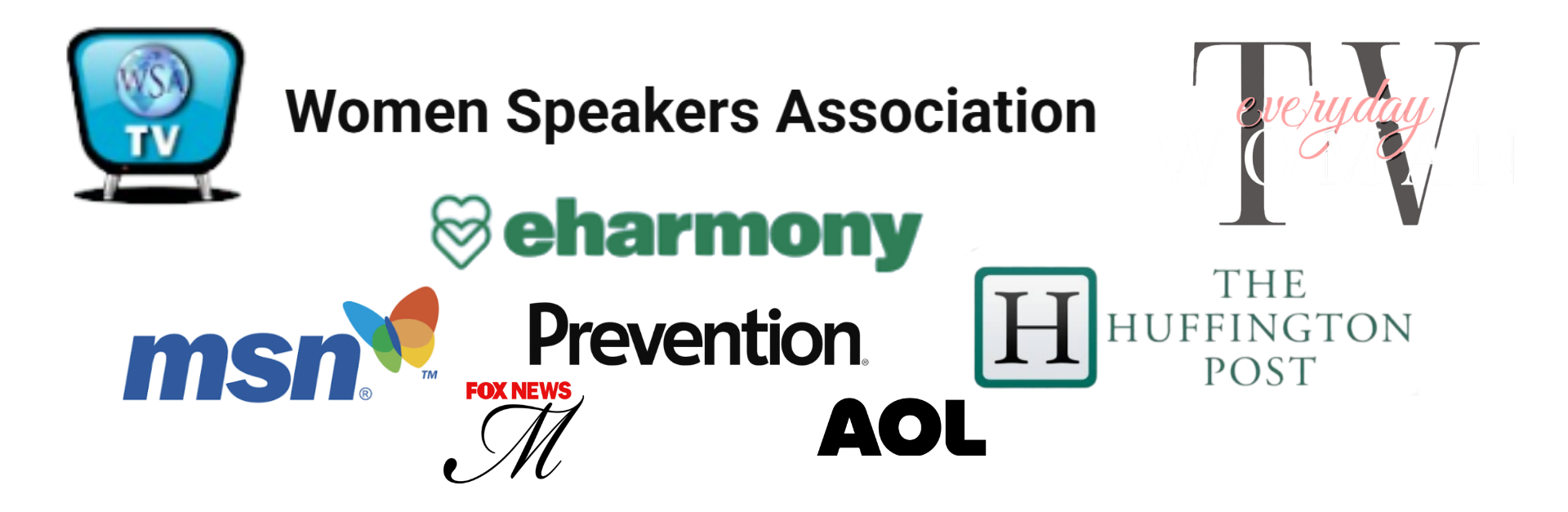 Featured In - WSA, AOL, eHarmony, Fox News, HuffPost, MSN, Prevention, TV Everyday